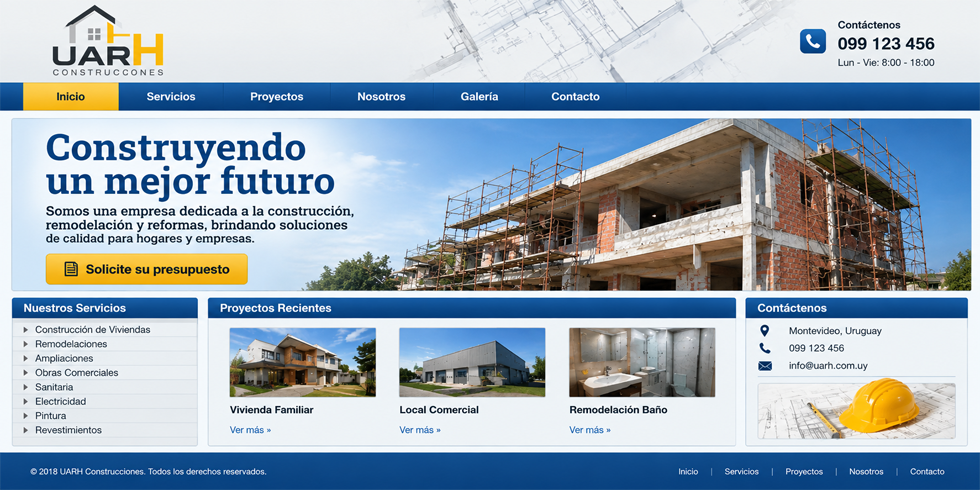 Sitio web anterior, desactualizado